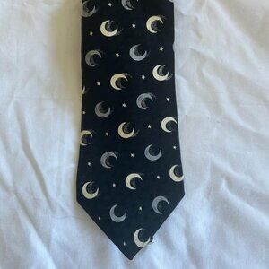 100% Silk Moon Tie